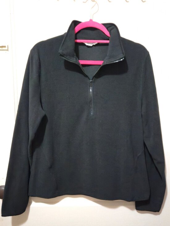 Primark Sweaters - Primark Quarter Zip Up Fleece Henley Sweater Mock Neck Black Size M